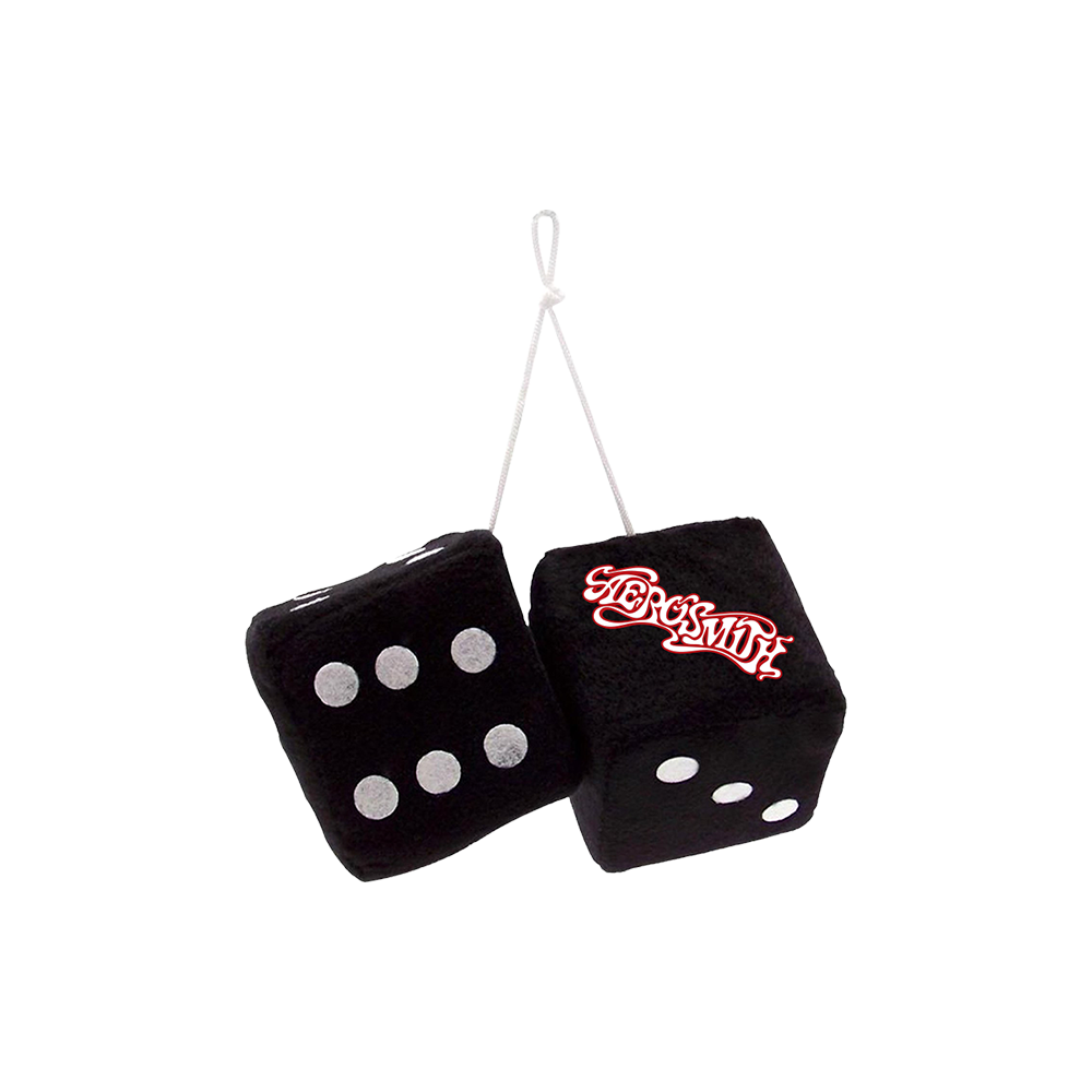 Aerosmith Mirror Dice dadi auto neri 7,6cm ricamati
