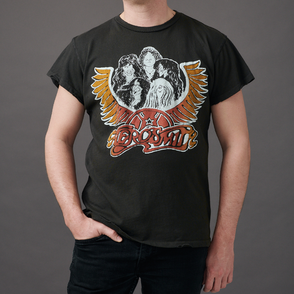 Aerosmith Madeworn Drawing maglietta cotone unisex