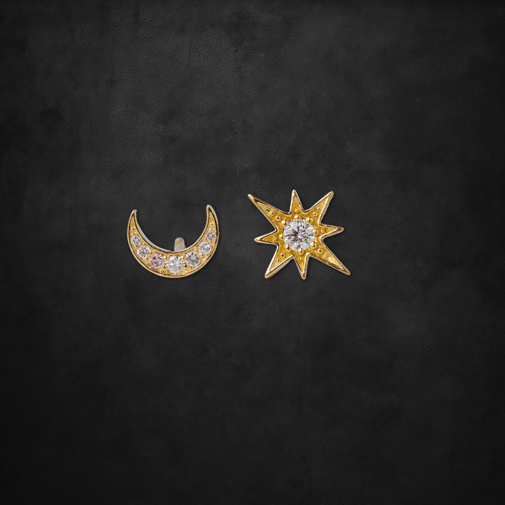 Aerosmith I am the Moon Among Stars orecchini oro 18kt