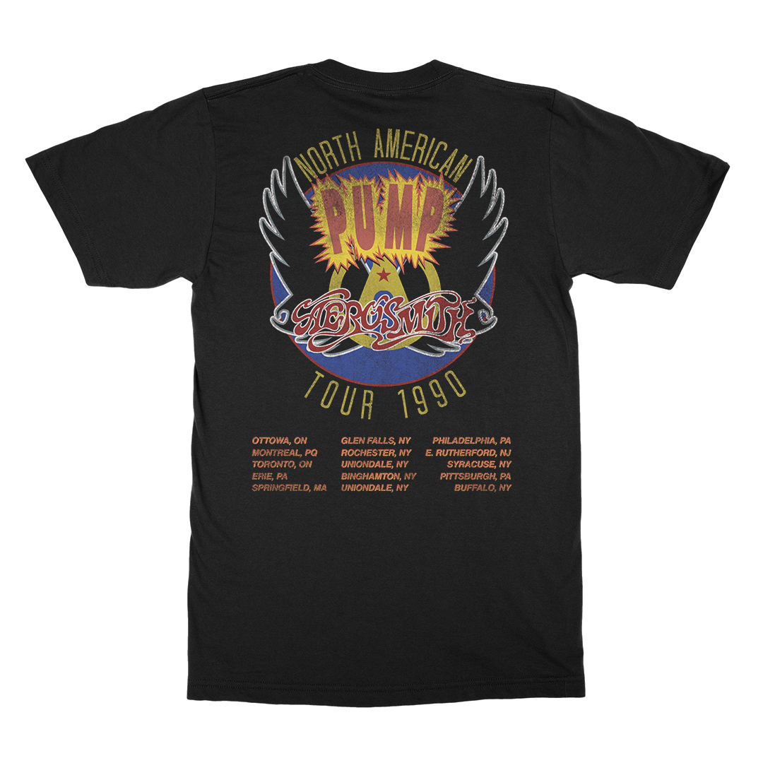 Aerosmith Pump Tour t-shirt nera vintage