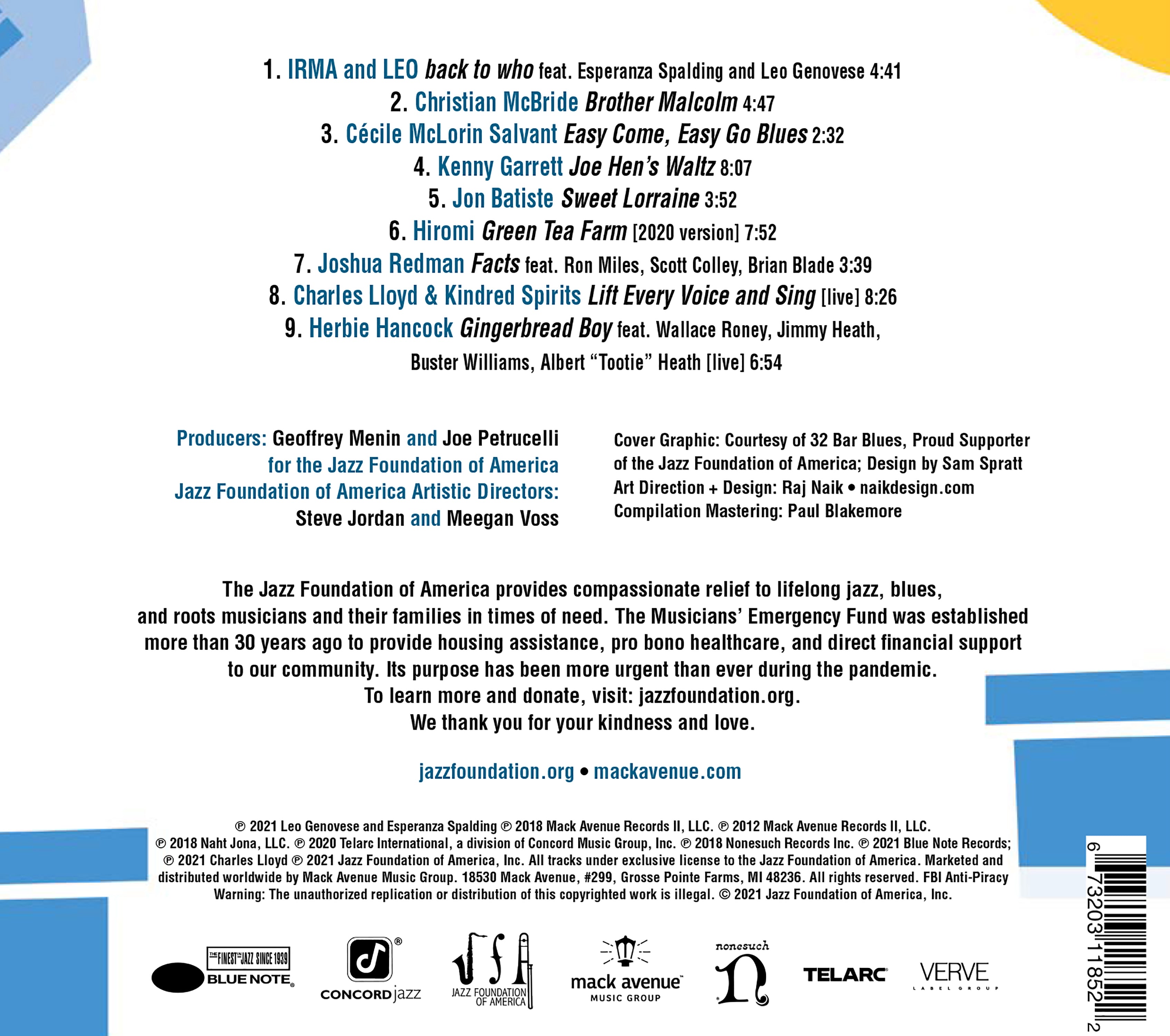 Mack Avenue Various Relief Benefit CD compilation jazz