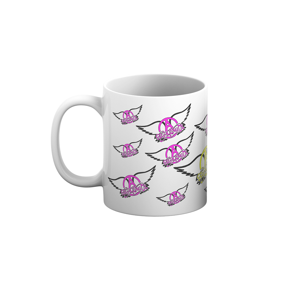 Aerosmith Wings tazza bianca 11 oz logo alato