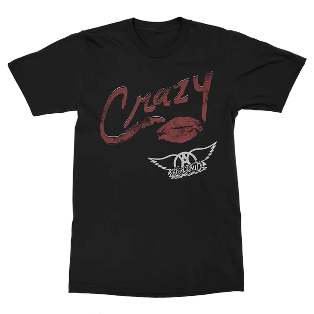 Aerosmith Crazy Maglietta Nera Unisex Cotone