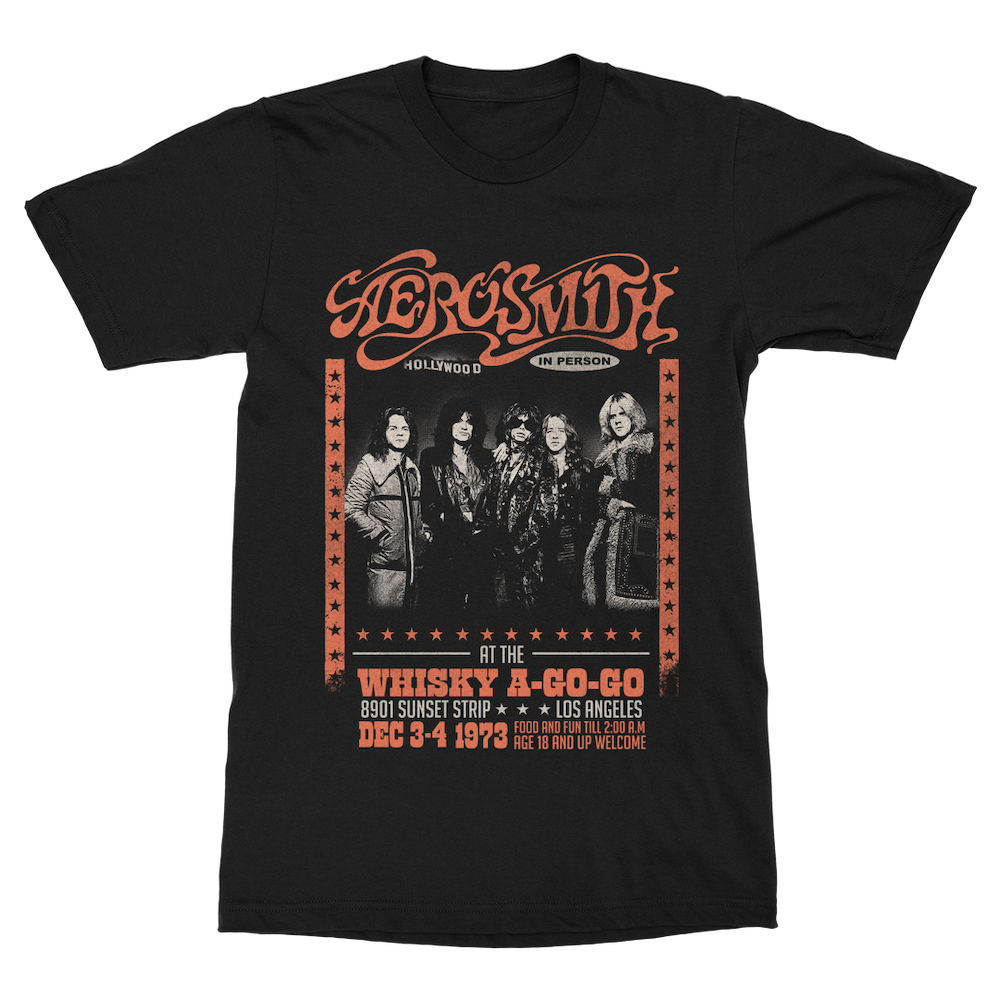 Aerosmith Whisky A Go Go maglietta nera vintage