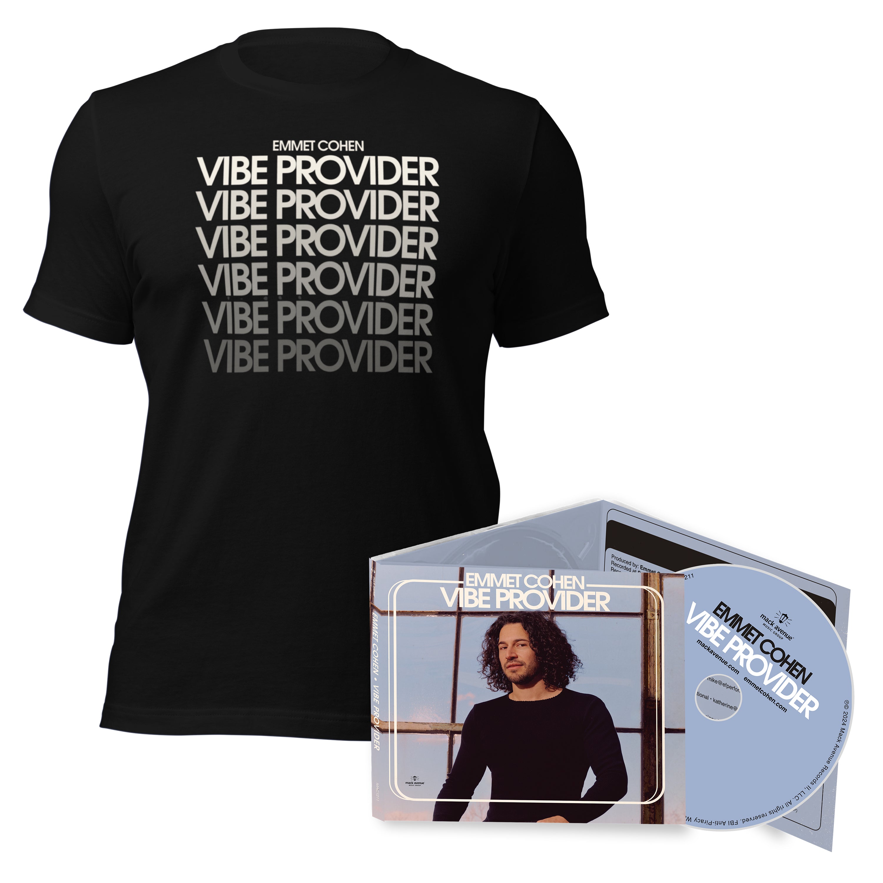 Emmet Cohen Vibe Provider bundle CD vinile maglietta