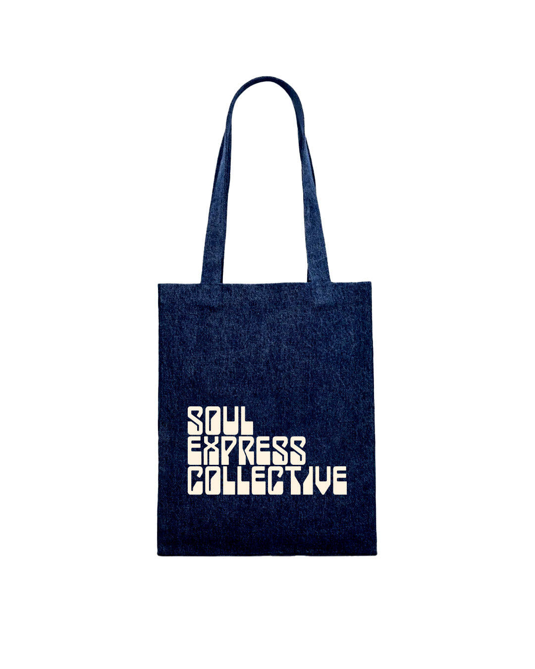 Soul Express Records Collective tote bag jeans blu navy