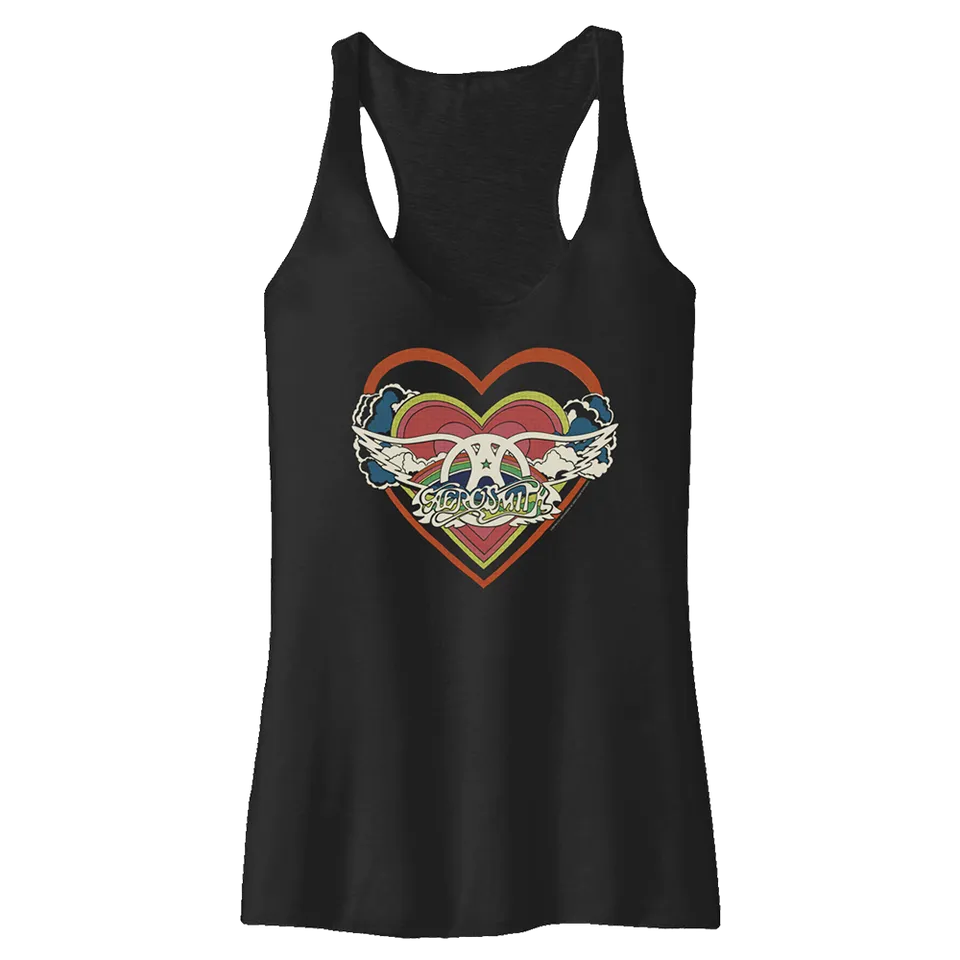 Aerosmith Rainbow Heart canotta donna runner multicolore