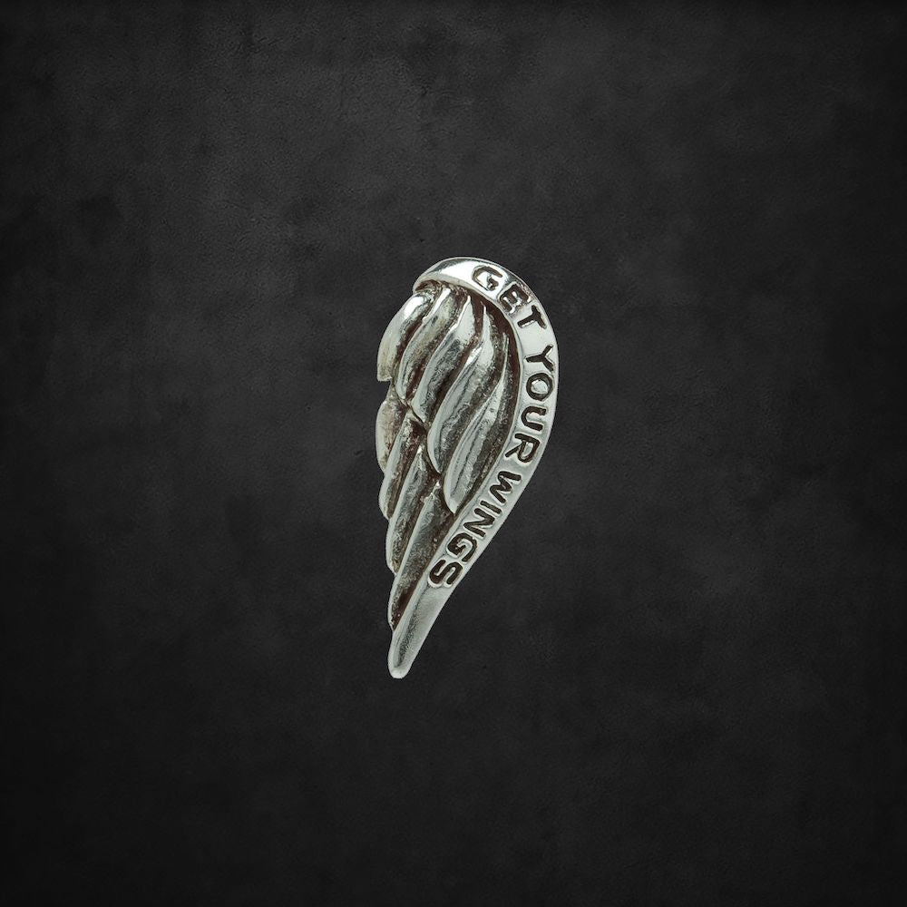Aerosmith Feathered Wings orecchino argento sterling