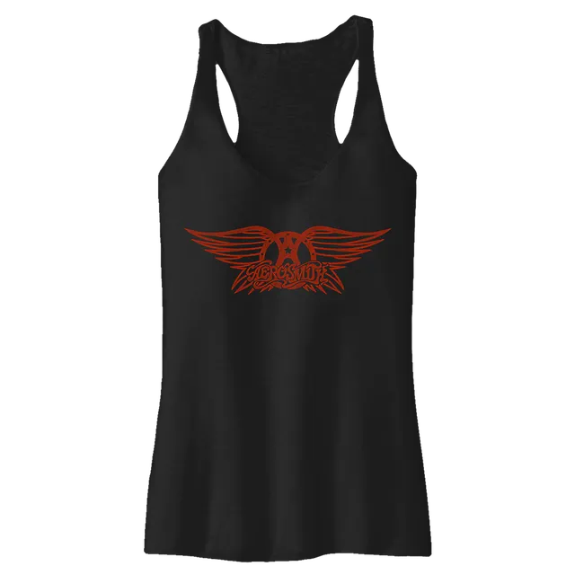 Aerosmith Ladies Tank canotta donna nera logo rosso