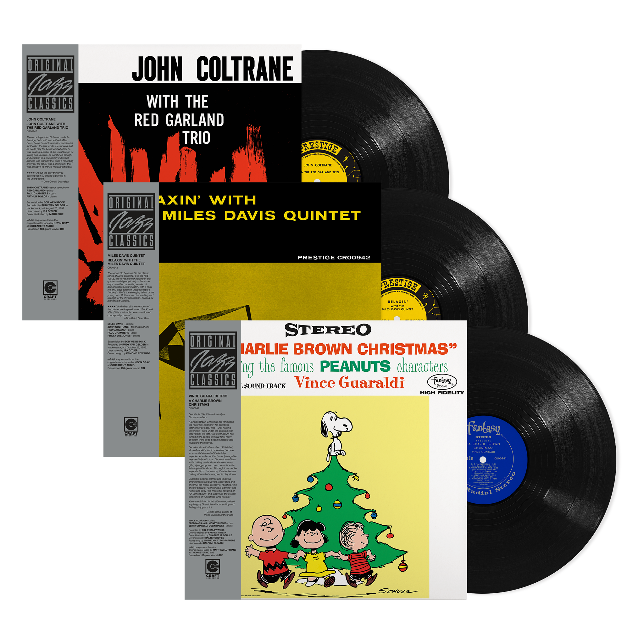 Original Jazz Classics Series bundle 3 vinili 180g Coltrane Miles Guaraldi