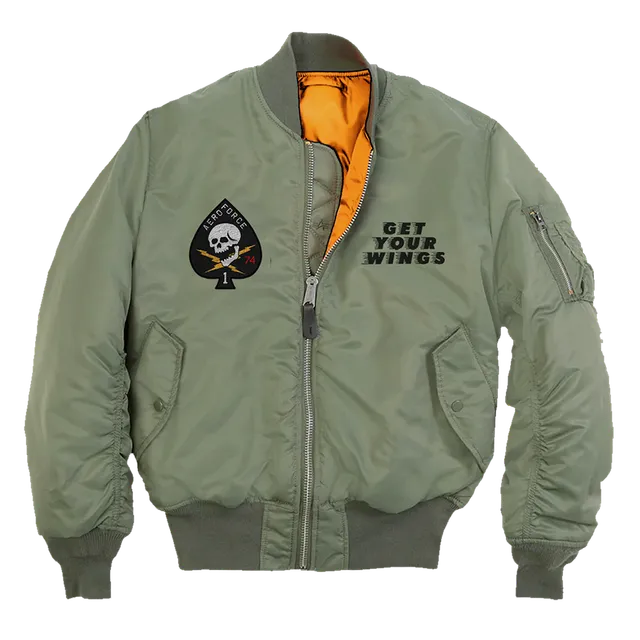 Aerosmith Get Your Wings giacca bomber verde
